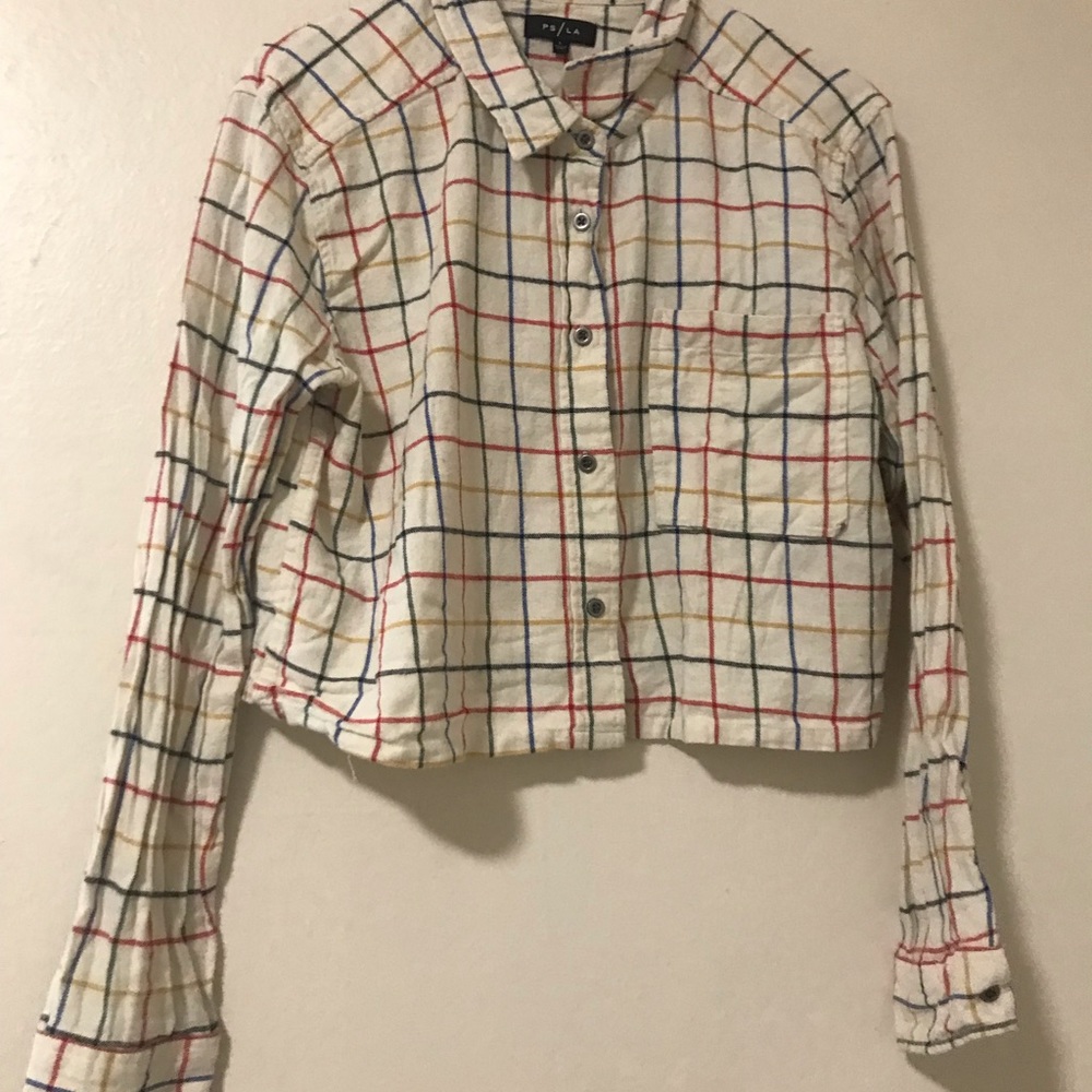 Plaid crop top Flannel